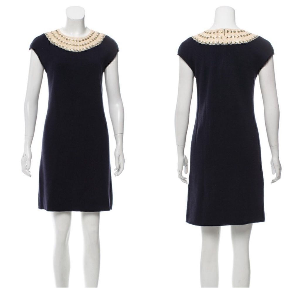 TORY BURCH Daisy Embellished Knit Dress - Picture 3 of 14